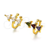 Earcuff 02.210.0690 Oro Laminado, con Blanca Zirconia Cubica, Pulido, Tono Dorado