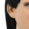 Earcuff 02.210.0690.1 Oro Laminado, con Multicolor Zirconia Cubica, Pulido, Tono Dorado