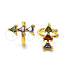 Earcuff 02.210.0690.1 Oro Laminado, con Multicolor Zirconia Cubica, Pulido, Tono Dorado
