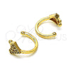 Earcuff 02.210.0691 Oro Laminado, con Blanca Micro Pave, Pulido, Tono Dorado