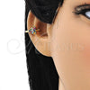 Earcuff 02.210.0691.1 Oro Laminado, con Multicolor Micro Pave, Pulido, Tono Dorado