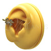 Earcuff 02.210.0694 Oro Laminado, Diseño de Trébol de Cuatro Hojas, con Blanca Micro Pave, Pulido, Tono Dorado