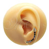 Earcuff 02.210.0696.1 Oro Laminado, Diseño de Gota, con Multicolor Micro Pave and Blanca Zirconia Cubica, Pulido, Tono Dorado