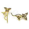 Earcuff 02.210.0699.1 Oro Laminado, Diseño de Mariposa, con Multicolor Micro Pave, Pulido, Tono Dorado