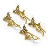Earcuff 02.210.0699.1 Oro Laminado, Diseño de Mariposa, con Multicolor Micro Pave, Pulido, Tono Dorado