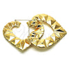 Argolla Extra Grande 02.60.0156.75 Oro Laminado, Diseño de Corazón, Pulido, Tono Dorado
