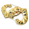 Argolla Extra Grande 02.60.0156.75 Oro Laminado, Diseño de Corazón, Pulido, Tono Dorado