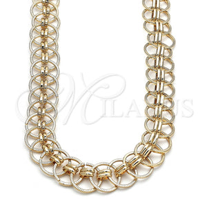 Gargantilla Elegante 03.331.0184.36 Oro Laminado, Pulido, Tono Dorado (16 MM Thickness, 36 Inches Length)