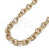 Gargantilla Basica 04.331.0003.36 Oro Laminado, Pulido, Tono Dorado (11 MM Thickness, 36 Inches Length)