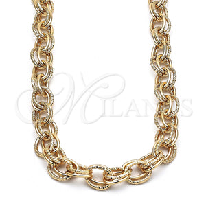Gargantilla Basica 04.331.0003.36 Oro Laminado, Pulido, Tono Dorado (11 MM Thickness, 36 Inches Length)