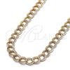 Gargantilla Basica 04.331.0004.36 Oro Laminado, Pulido, Tono Dorado (12 MM Thickness, 36 Inches Length)