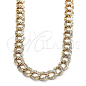 Gargantilla Basica 04.331.0004.36 Oro Laminado, Pulido, Tono Dorado (12 MM Thickness, 36 Inches Length)