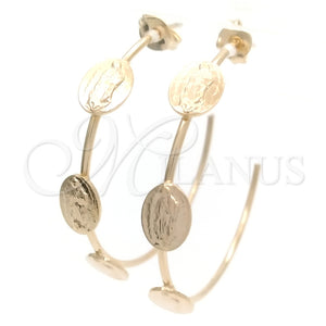Argolla Mediana 02.58.0062.40 Oro Laminado, Diseño de Guadalupe, Pulido, Tono Dorado