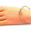 Aro Individual 07.193.0047.05 Oro Laminado, Diseño de Corazón y Amor, con Blanca Micro Pave and Blanca Cristal, Pulido, Tono Dorado (02 MM Thickness, Size 5 (2.50 Diameter))