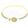 Aro Individual 07.193.0047.05 Oro Laminado, Diseño de Corazón y Amor, con Blanca Micro Pave and Blanca Cristal, Pulido, Tono Dorado (02 MM Thickness, Size 5 (2.50 Diameter))
