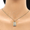 Collares con Dije 04.193.0003.18 Oro Laminado, Diseño de Avión, con Blanca Micro Pave, Pulido, Tono Dorado (01 MM Thickness, 18 Inches Length)
