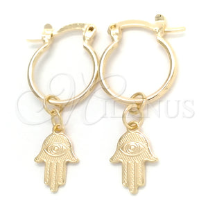 Argolla Pequeña 02.58.0068.12 Oro Laminado, Pulido, Tono Dorado