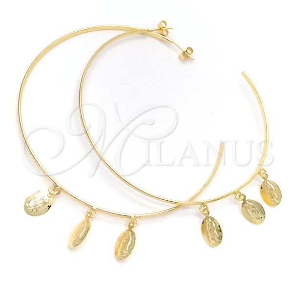 Argolla Grande 02.58.0075.70 Oro Laminado, Diseño de Guadalupe, Pulido, Tono Dorado