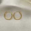 Argolla Pequeña 02.58.0081.15 Oro Laminado, Pulido, Tono Dorado