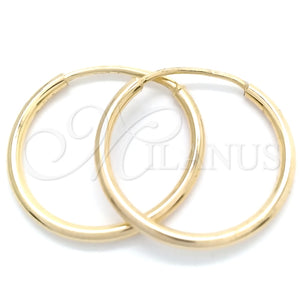 Argolla Pequeña 02.58.0081.15 Oro Laminado, Pulido, Tono Dorado