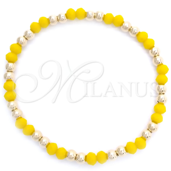 Pulsera Bolo Ajustable 03.32.0573.7 Oro Laminado, Diseño de Bola, Pulido, Tono Dorado (02 MM Thickness, 7 Inches Length)