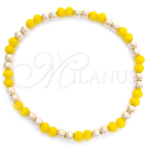 Pulsera Bolo Ajustable 03.32.0573.7 Oro Laminado, Diseño de Bola, Pulido, Tono Dorado (02 MM Thickness, 7 Inches Length)