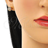 Arete Dormilona 02.156.0424.6 Oro Laminado, con Amatista Micro Pave, Pulido, Tono Dorado