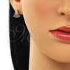Arete Dormilona 02.310.0022.2 Oro Laminado, Diseño de Baguette, con Amatista and Blanca Zirconia Cubica, Pulido, Tono Dorado