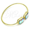 Aro Individual 07.380.0004.1 Oro Laminado, con Aurore Boreale Cristal, Pulido, Tono Dorado (02 MM Thickness, One size fits all)
