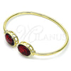 Aro Individual 07.380.0005 Oro Laminado, con Siam Cristal, Pulido, Tono Dorado (02 MM Thickness, One size fits all)