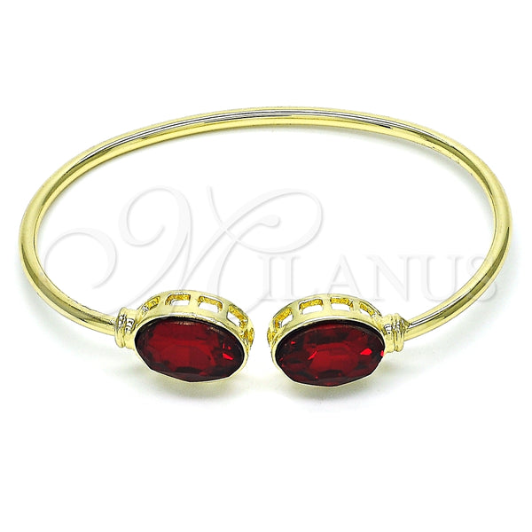 Aro Individual 07.380.0005 Oro Laminado, con Siam Cristal, Pulido, Tono Dorado (02 MM Thickness, One size fits all)
