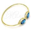 Aro Individual 07.380.0005.1 Oro Laminado, con Indicolite Cristal, Pulido, Tono Dorado (02 MM Thickness, One size fits all)
