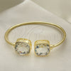 Aro Individual 07.380.0006 Oro Laminado, con Blanca Cristal, Pulido, Tono Dorado (02 MM Thickness, One size fits all)