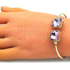 Aro Individual 07.380.0006.1 Oro Laminado, con Light Rose Cristal, Pulido, Tono Dorado (02 MM Thickness, One size fits all)