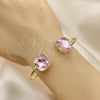 Aro Individual 07.380.0006.1 Oro Laminado, con Light Rose Cristal, Pulido, Tono Dorado (02 MM Thickness, One size fits all)
