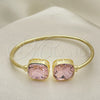 Aro Individual 07.380.0006.1 Oro Laminado, con Light Rose Cristal, Pulido, Tono Dorado (02 MM Thickness, One size fits all)