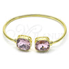 Aro Individual 07.380.0006.1 Oro Laminado, con Light Rose Cristal, Pulido, Tono Dorado (02 MM Thickness, One size fits all)