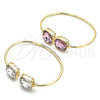 Aro Individual 07.380.0006.1 Oro Laminado, con Light Rose Cristal, Pulido, Tono Dorado (02 MM Thickness, One size fits all)