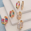 Kit Surtido de 18 Argollas Huggies con Zirconia de Oro Laminado al por mayor — SKU 148663