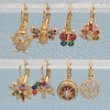 Kit Surtido de 30 Pares de Aretes de Gancho Delicados con Zirconia de Oro Laminado al por mayor — SKU 148675