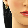 Argolla Huggie 02.210.0713.2.12 Oro Laminado, Diseño de Tortuga, con Negro Zirconia Cubica and Negro Micro Pave, Pulido, Tono Dorado