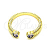 Anillo Multi Piedra 01.213.0009.3 Oro Laminado, Diseño de Corazón, con Amatista Zirconia Cubica, Pulido, Tono Dorado (One size fits all)