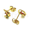 Arete Dormilona 02.387.0023.2 Oro Laminado, Diseño de Mariposa, con Multicolor Zirconia Cubica, Pulido, Tono Dorado