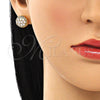Arete Dormilona 02.387.0091 Oro Laminado, con Blanca Zirconia Cubica, Pulido, Tono Dorado