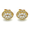 Arete Dormilona 02.387.0091 Oro Laminado, con Blanca Zirconia Cubica, Pulido, Tono Dorado