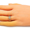 Anillo Multi Piedra 01.310.0020 Oro Laminado, Diseño de Corazón, con Blanca Micro Pave, Pulido, Tono Dorado (One size fits all)