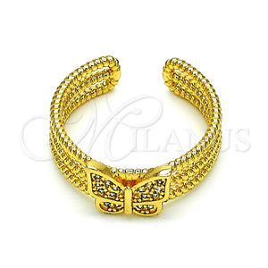 Anillo Multi Piedra 01.310.0022 Oro Laminado, Diseño de Mariposa, con Blanca Micro Pave, Pulido, Tono Dorado (One size fits all)
