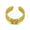 Anillo Multi Piedra 01.310.0022 Oro Laminado, Diseño de Mariposa, con Blanca Micro Pave, Pulido, Tono Dorado (One size fits all)