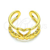 Anillo Elegante 01.310.0028 Oro Laminado, Diseño de Corazón, Pulido, Tono Dorado (One size fits all)