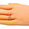 Anillo Elegante 01.310.0029 Oro Laminado, Diseño de Amor, Pulido, Tono Dorado (One size fits all)